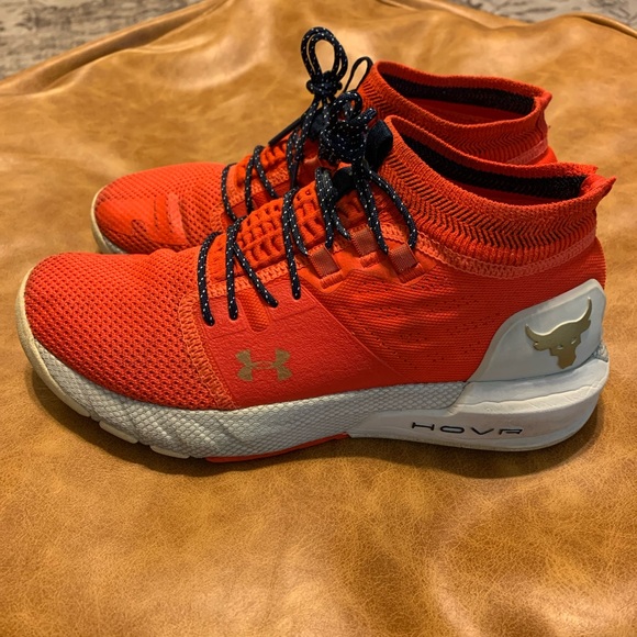 Under Armour Shoes - Under Armour Project Rock 2 Blood Orange Halo Grey (Women's) size 7.5